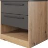 Industrial-style bedside table with compact frame