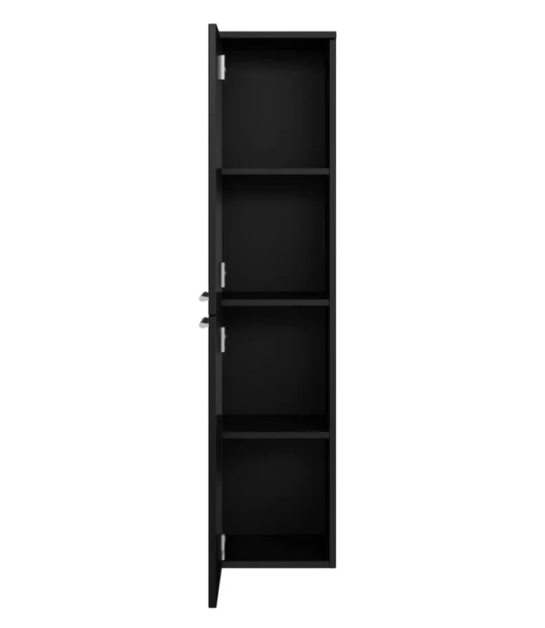 Urban Basics Tall Black Bathroom Cabinet – Sleek & Versatile Storage