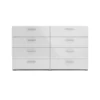 "Wide Chest of 8 Drawers in Oak & White