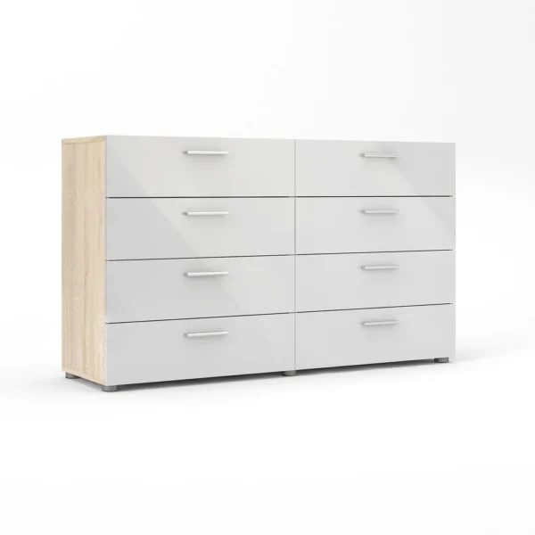 Oak & White melamine finish texture detail for durability.