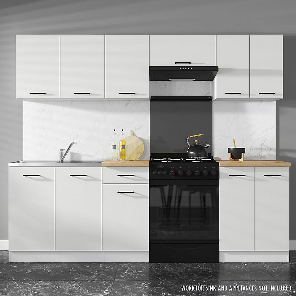 Urban 240 White Kitchen Set in a modern Bloemfontein kitchen