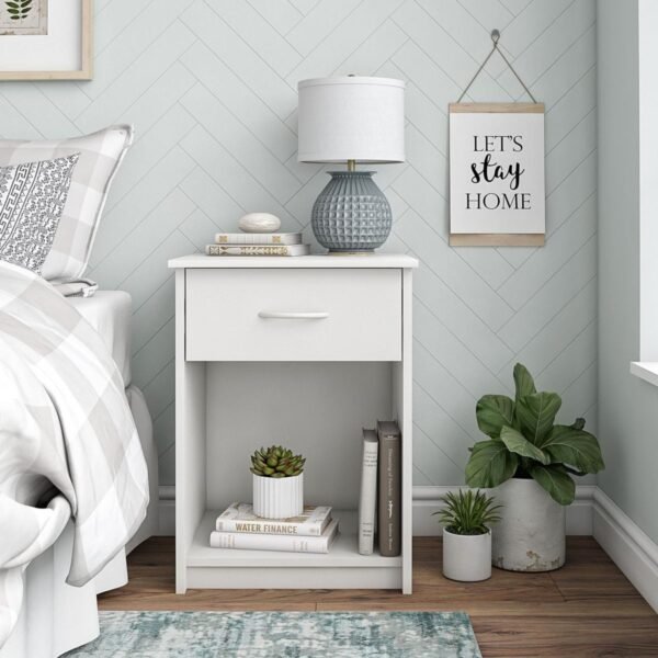 Strong and durable white nightstand made in South Africa