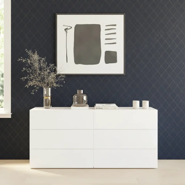 Chest-od-6-Drawers-Soft-Close-White Modern 6-drawer chest of drawers white Scandinavian design – Urban Crafts Bloemfontein