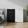 Chest-of-Drawers-Black-and-White Chest of Drawers Black & White – Front View