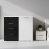 Chest-of-Drawers-with-Shelves Chest of Drawers Black & White – Front View
